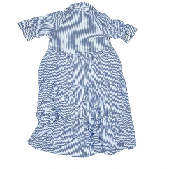 A Loves A Girls Shirt Dress Size Medium Striped Point Collar 3/4 Cuffed Sleeve - Picture 8 of 11